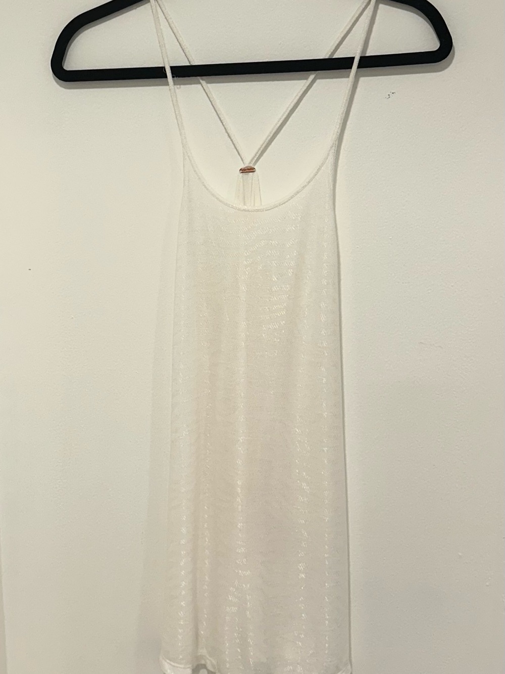 Free People White Strappy slip top